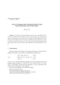 EXACT DISTRIBUTED CONTROLLABILITY FOR THE SEMILINEAR WAVE EQUATION *