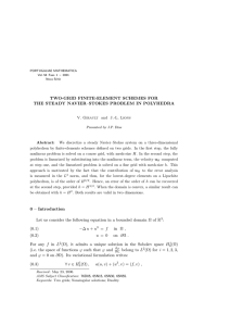 TWO-GRID FINITE-ELEMENT SCHEMES FOR THE STEADY NAVIER–STOKES PROBLEM IN POLYHEDRA