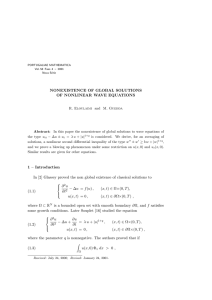 NONEXISTENCE OF GLOBAL SOLUTIONS OF NONLINEAR WAVE EQUATIONS