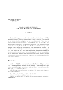 REAL ALGEBRAIC CURVES AND REAL ALGEBRAIC FUNCTIONS