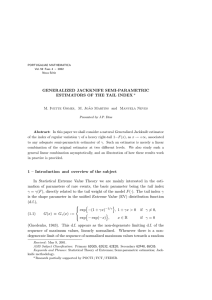 GENERALIZED JACKKNIFE SEMI-PARAMETRIC ESTIMATORS OF THE TAIL INDEX *