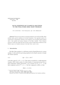 LOCAL EXISTENCE OF CLASSICAL SOLUTIONS TO THE WELL-POSED HELE–SHAW PROBLEM