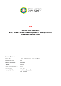 Policy on the Creation and Management of Municipal Facility Management Committees