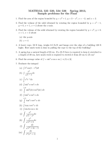 MATH152, 525–530, 534–536 Spring 2013, Sample problems for the Final