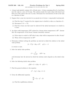 MATH 308 – 530, 531 Practice Problems for Test 1 Spring 2016