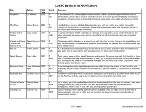 LGBTQ Books in the GCVI Library
