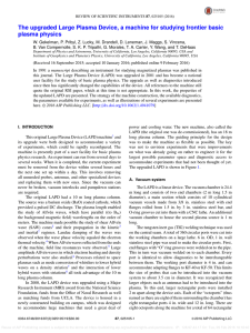 The upgraded Large Plasma Device, a machine for studying frontier... plasma physics