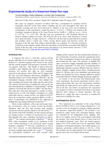 Experimental study of a linear/non-linear flux rope