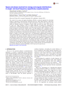 Space and phase resolved ion energy and angular distributions