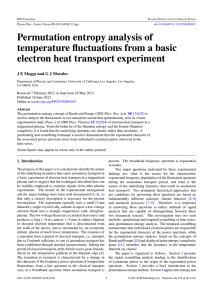 Permutation entropy analysis of temperature fluctuations from a basic