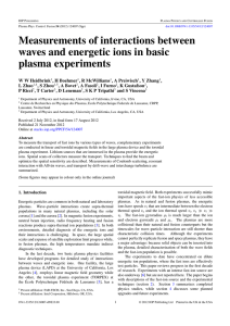 Measurements of interactions between waves and energetic ions in basic plasma experiments