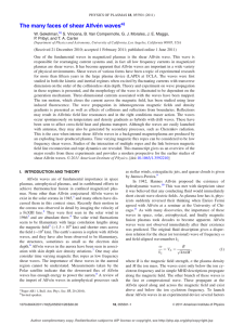 The many faces of shear Alfve´n waves