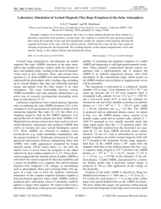 Laboratory Simulation of Arched Magnetic Flux Rope Eruptions in the... ripathi and W. Gekelman *