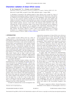 Cherenkov radiation of shear Alfvén waves Compernolle,