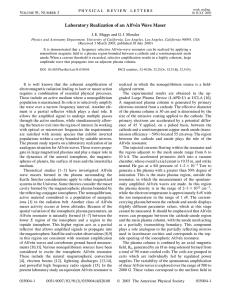 Laboratory Realization of an Alfve´n Wave Maser