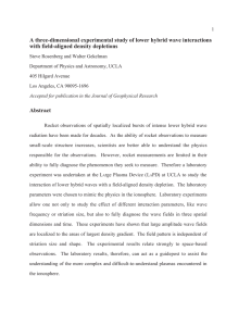 A three-dimensional experimental study of lower hybrid wave interactions