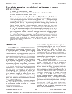 Shear Alfve´n waves in a magnetic beach and the roles... and ion damping