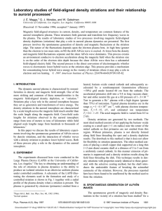 * Laboratory studies of field-aligned density striations and their relationship