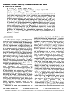 Nonlinear  Landau  damping  of  resonantly ... in  nonuniform plasmas
