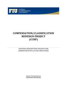 COMPENSATION/CLASSIFICATION REDESIGN PROJECT (CCRP)