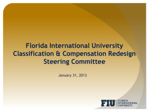 Florida International University Classification &amp; Compensation Redesign Steering Committee