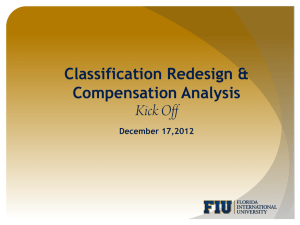 Classification Redesign &amp; Compensation Analysis December 17,2012