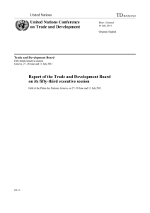 TD United Nations Conference on Trade and Development United Nations