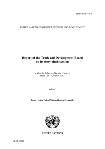 Report of the Trade and Development Board on its forty-ninth session