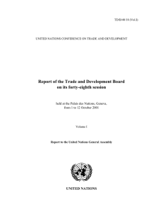 Report of the Trade and Development Board on its forty-eighth session