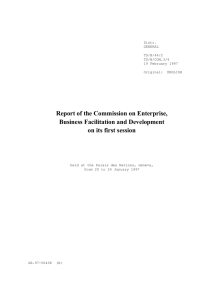 Report of the Commission on Enterprise, Business Facilitation and Development