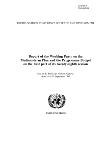Report of the Working Party on the