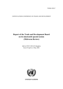 Report of the Trade and Development Board (Mid-term Review) UNITED NATIONS