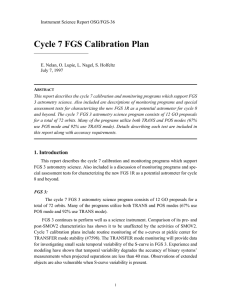 Cycle 7 FGS Calibration Plan