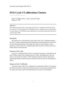 FGS Cycle 5 Calibration Closure