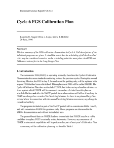 Cycle 6 FGS Calibration Plan