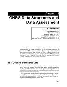 GHRS Data Structures and Data Assessment Chapter 35 In This Chapter...