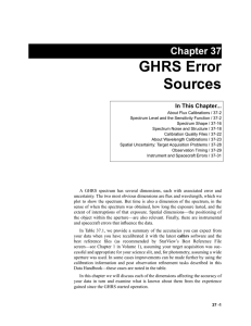 GHRS Error Sources Chapter 37 In This Chapter...