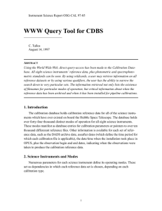 WWW Query Tool for CDBS