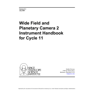 Wide Field and Planetary Camera 2 Instrument Handbook for Cycle 11