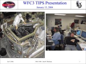 WFC3 TIPS Presentation January 15, 2004 Optical Stimulus