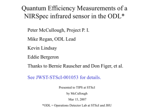 Quantum Efficiency Measurements of a NIRSpec infrared sensor in the ODL*
