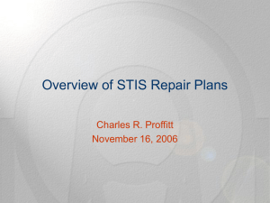 Overview of STIS Repair Plans Charles R. Proffitt November 16, 2006