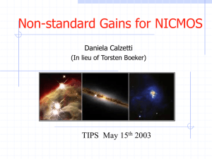Non-standard Gains for NICMOS TIPS  May 15 2003 Daniela Calzetti