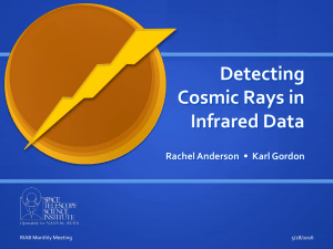 Detecting Cosmic Rays in Infrared Data Rachel Anderson