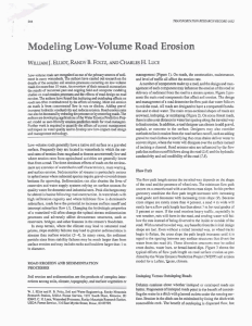 Modeling Low-Volume Road Erosion