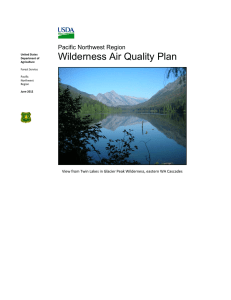 Wilderness Air Quality Plan Pacific Northwest Region