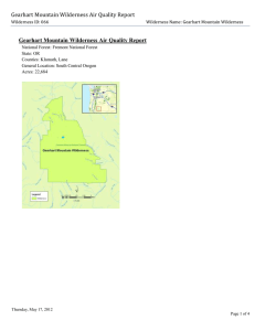 Gearhart Mountain Wilderness Air Quality Report