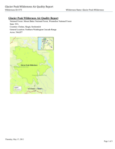 Glacier Peak Wilderness Air Quality Report