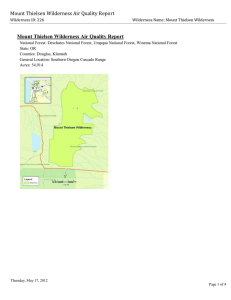 Mount Thielsen Wilderness Air Quality Report