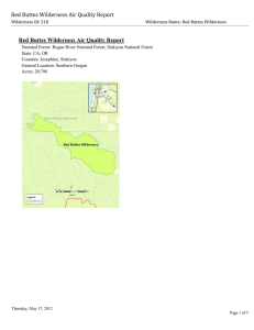 Red Buttes Wilderness Air Quality Report